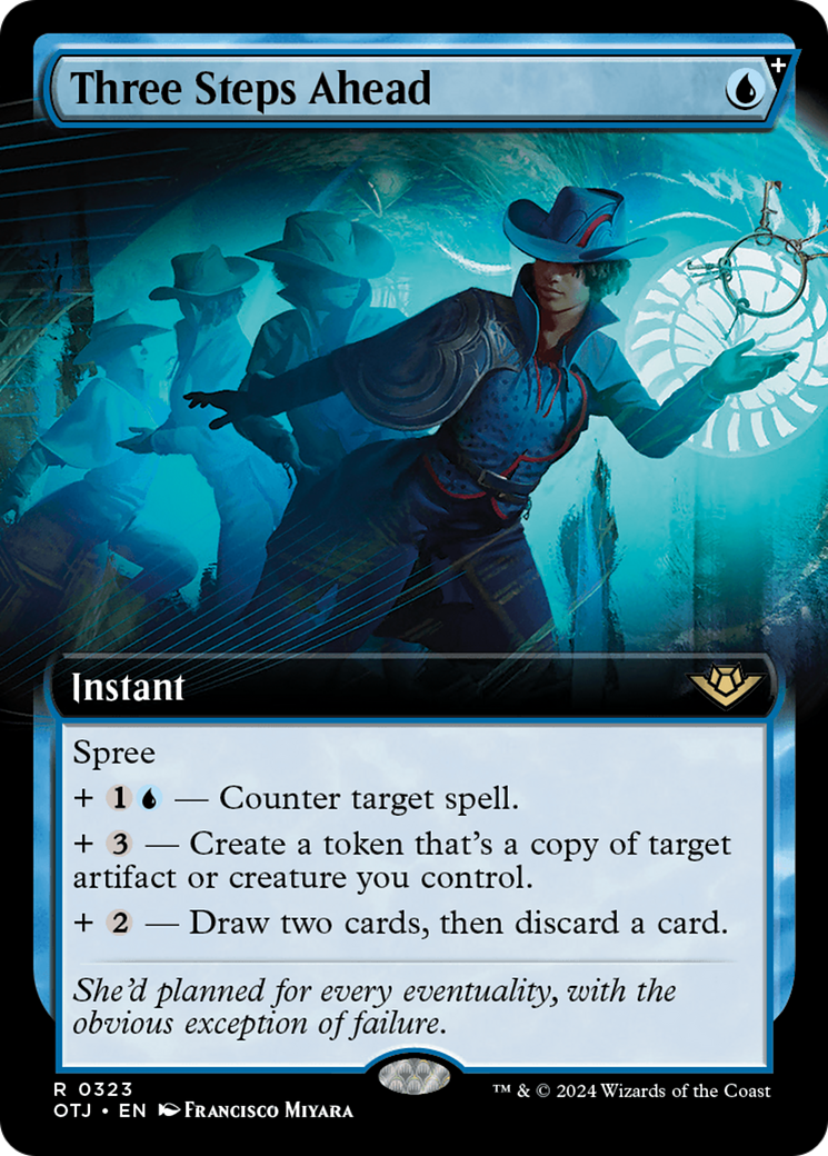 Image of Three Steps Ahead (Extended Art) (OTJ-323) - Outlaws of Thunder Junction: (Extended Art, spree) Foil