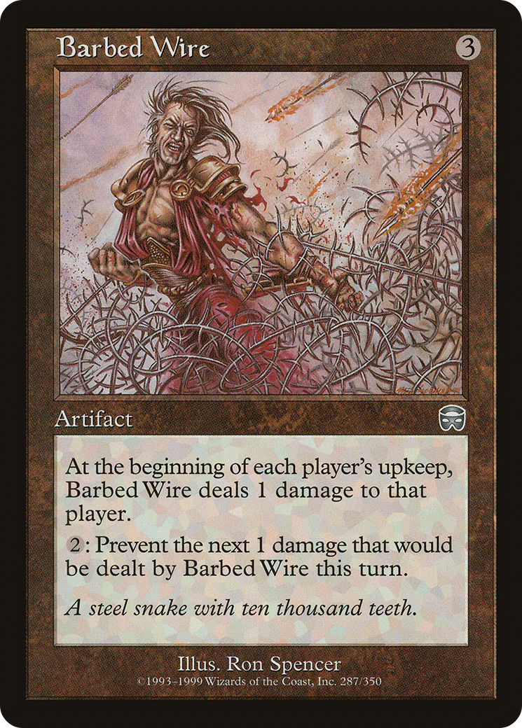 Image of Barbed Wire (MMQ-287) - Mercadian Masques Foil