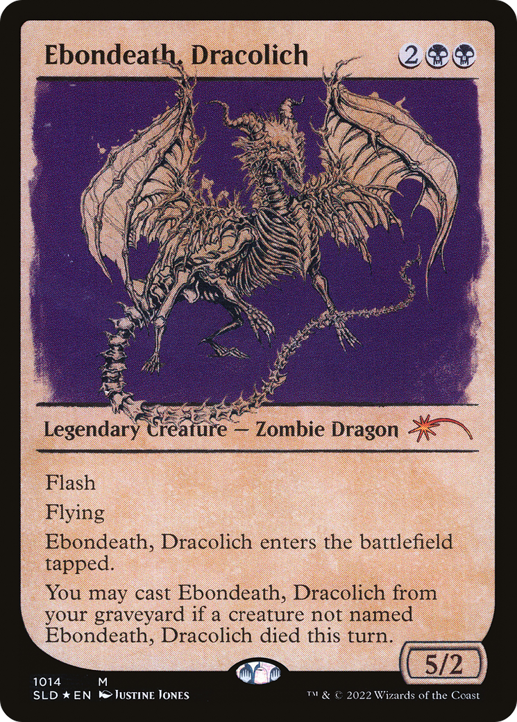 Image of Ebondeath, Dracolich (Showcase) (SLD-1014) - Secret Lair Drop: (Showcase) Foil