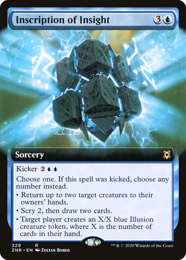 Image of Inscription of Insight (Extended Art) (ZNR-329) - Zendikar Rising: (Extended Art)