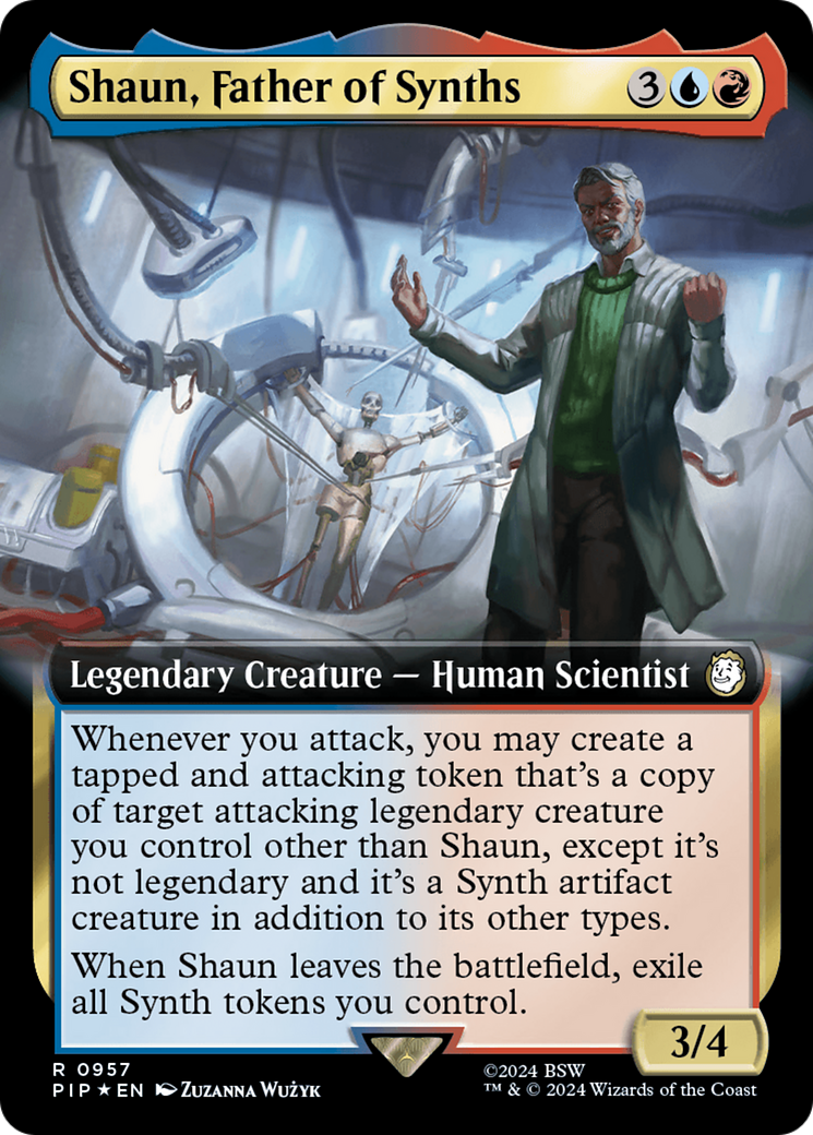 Image of Shaun, Father of Synths (Extended Art) (Surge Foil) (PIP-957) - Fallout: (Extended Art) Foil