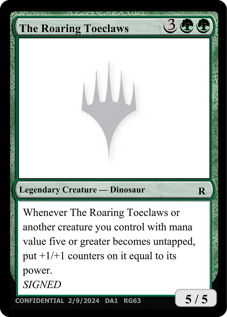 Image of The Roaring Toeclaws (UNK-RG63) - Unknown Event