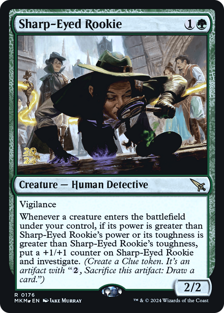 Image of Sharp-Eyed Rookie (PRE-176) - Murders at Karlov Manor Promos Foil
