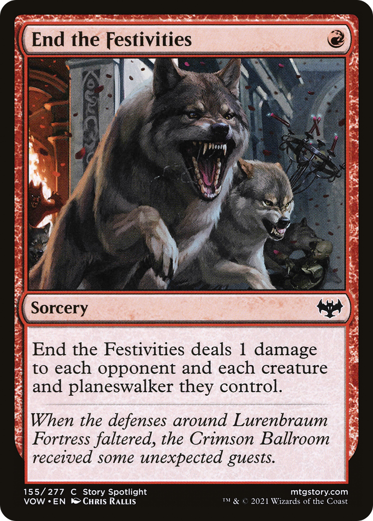 Image of End the Festivities (VOW-155) - Innistrad: Crimson Vow Foil