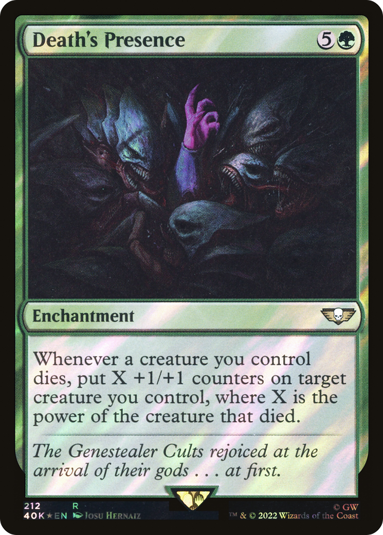 Image of Death's Presence (Surge Foil) (40K-212) - Warhammer 40,000 Commander Foil
