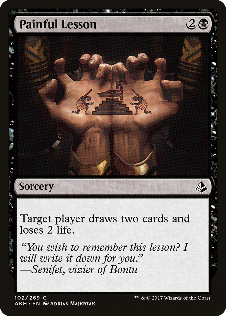 Image of Painful Lesson (AKH-102) - Amonkhet Foil