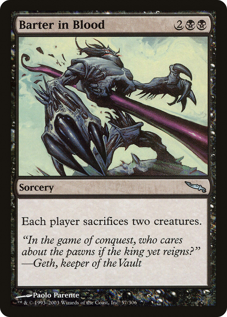 Image of Barter in Blood (MRD-057) - Mirrodin Foil