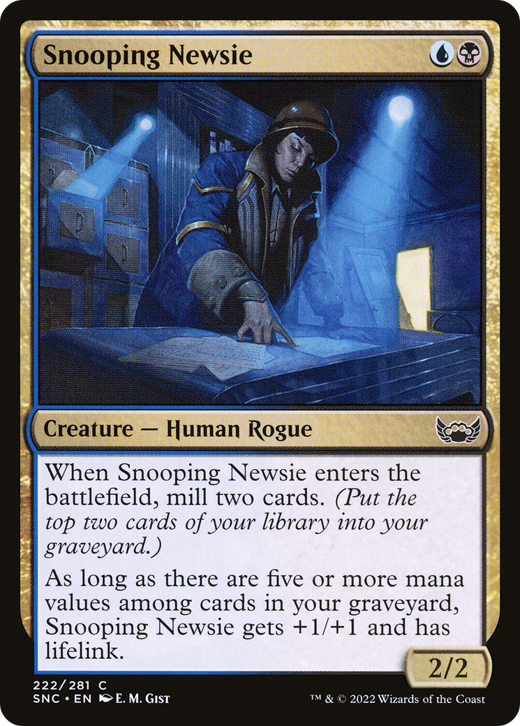 Image of Snooping Newsie (SNC-222) - Streets of New Capenna Foil