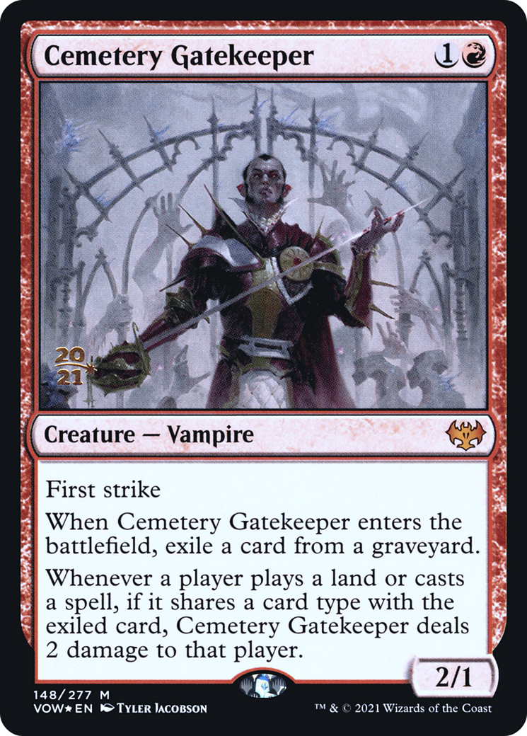 Image of Cemetery Gatekeeper (PRE-148S) - Innistrad: Crimson Vow Promos Foil