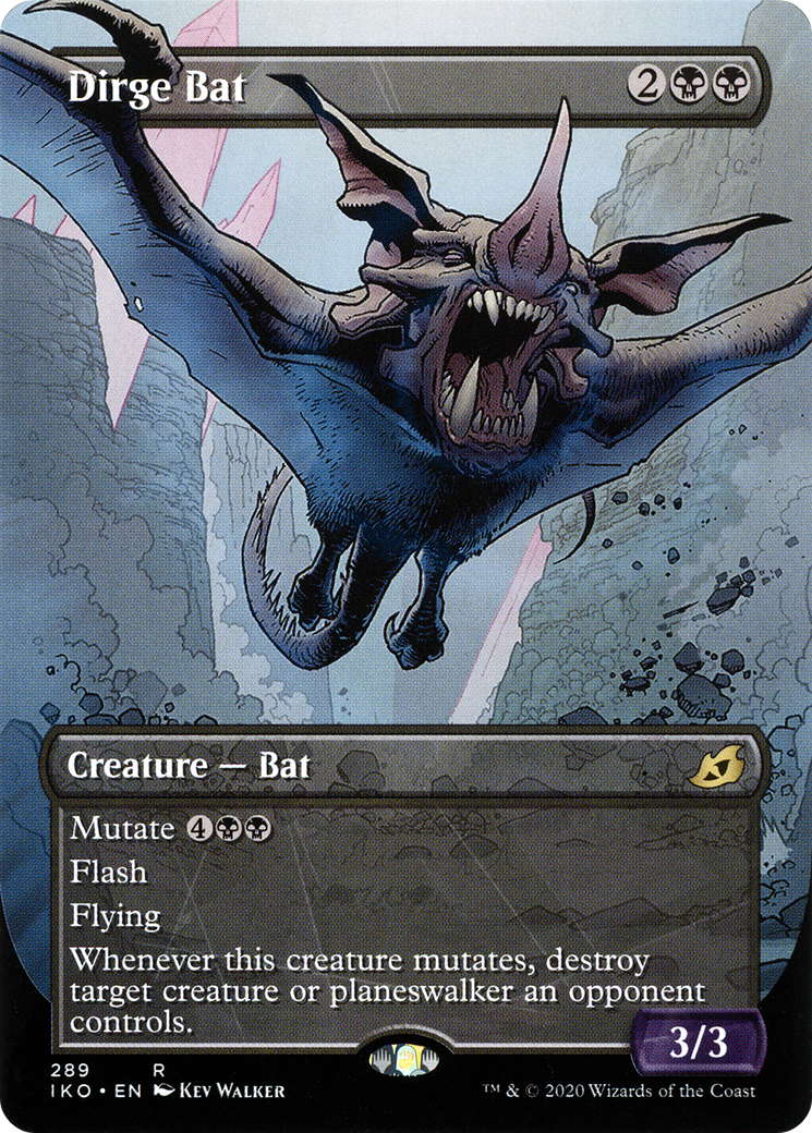 Image of Dirge Bat (Showcase) (IKO-289) - Ikoria: Lair of Behemoths: (Showcase) (Borderless)