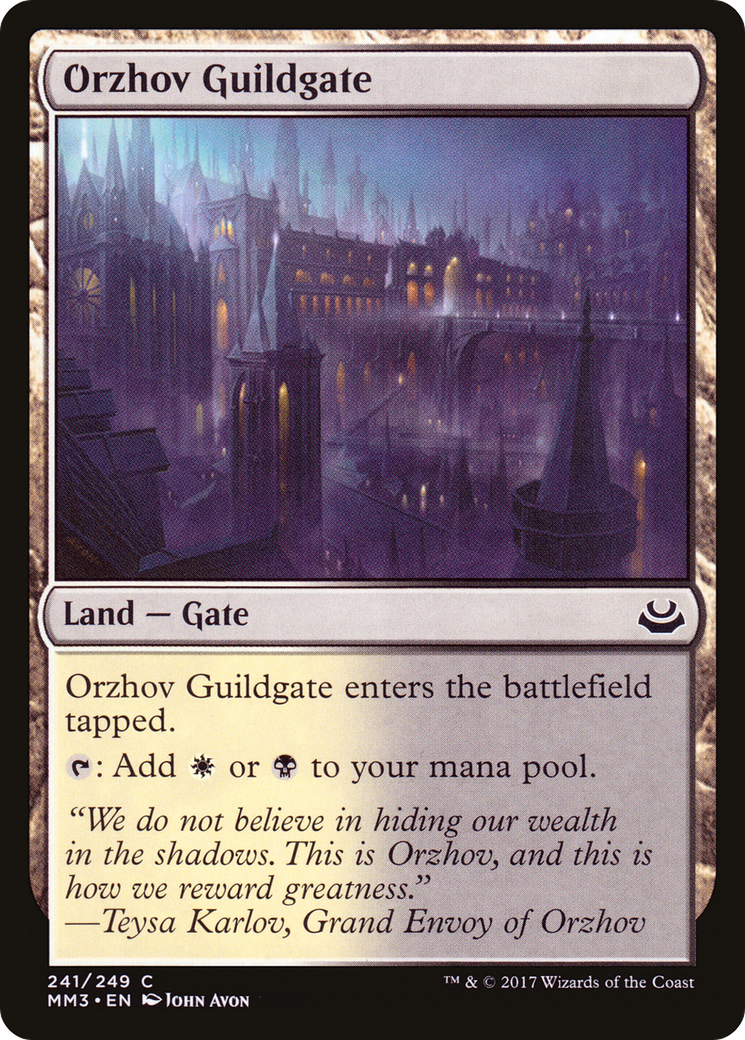 Image of Orzhov Guildgate (MM3-241) - Modern Masters 2017 Foil