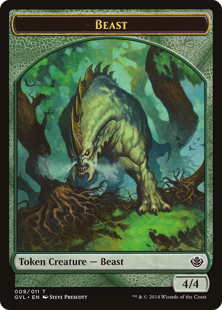 Image of Beast Token (009) (DD3-009) - Duel Decks Anthology: Garruk vs. Liliana Tokens