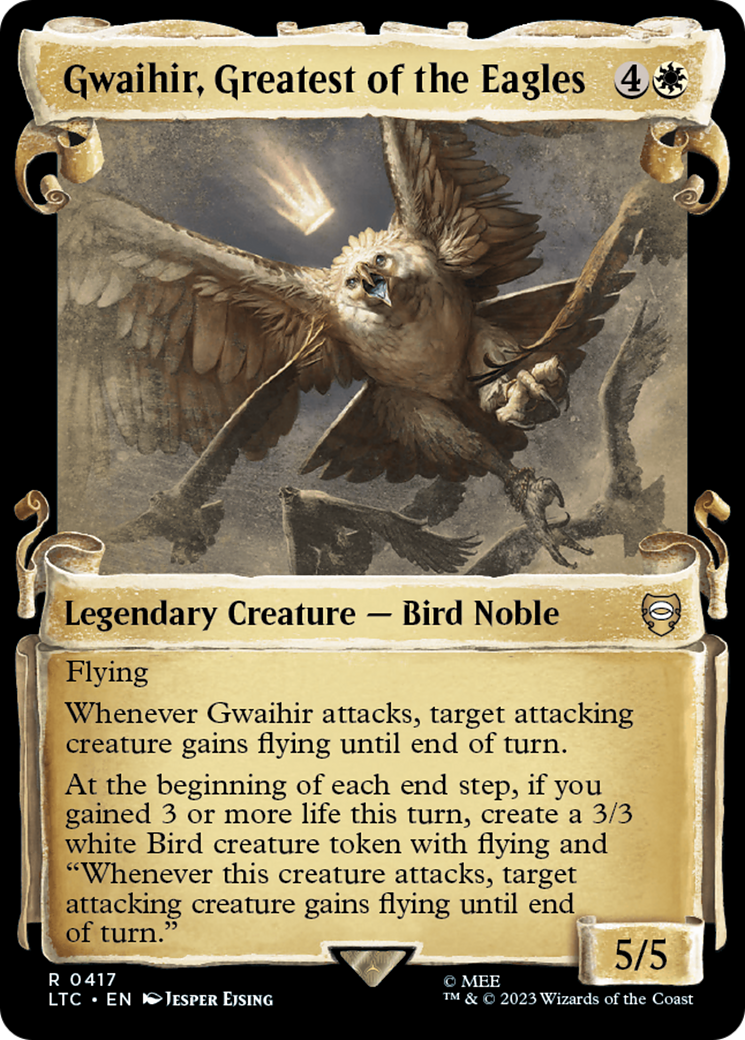 Image of Gwaihir, Greatest of the Eagles (Showcase Scrolls) (LTC-417) - Tales of Middle-earth Commander: (Showcase) Foil