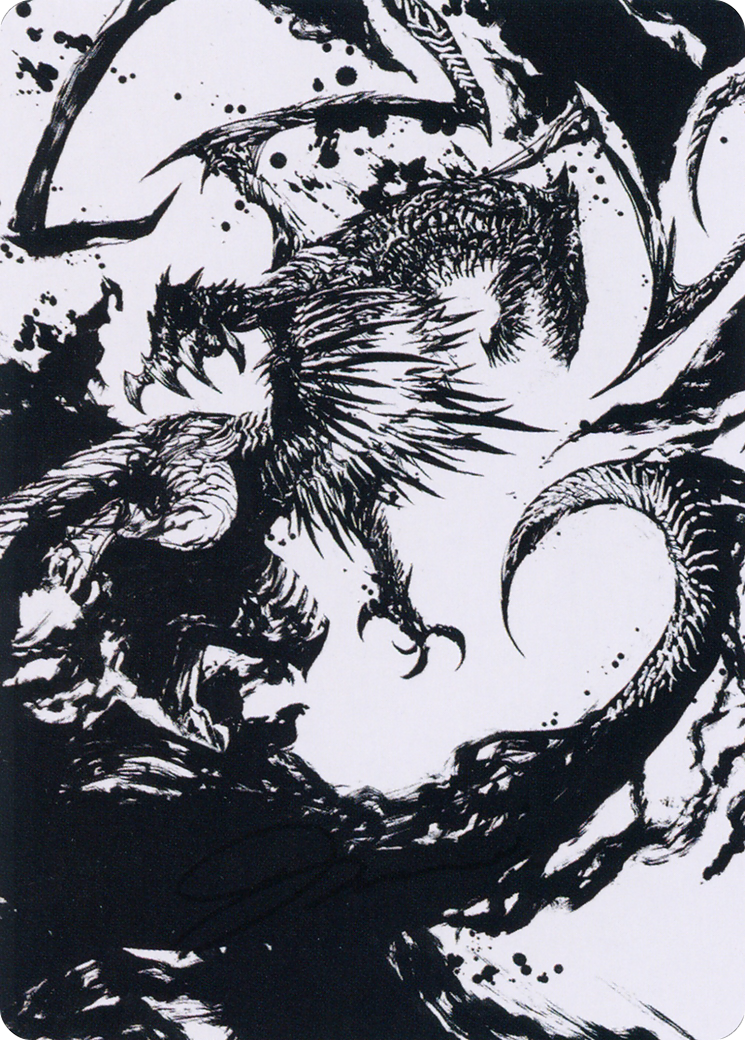 Image of Skithiryx, the Blight Dragon // Skithiryx, the Blight Dragon (AMOM-071) - March of the Machine Art Series (Borderless)