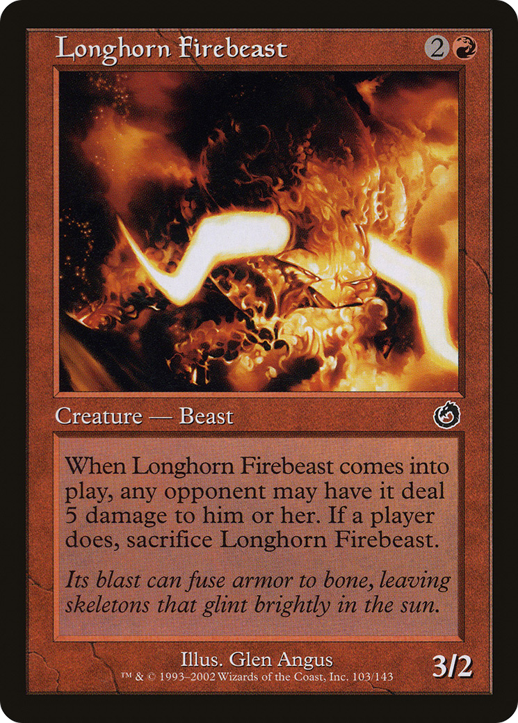 Image of Longhorn Firebeast (TOR-103) - Torment Foil