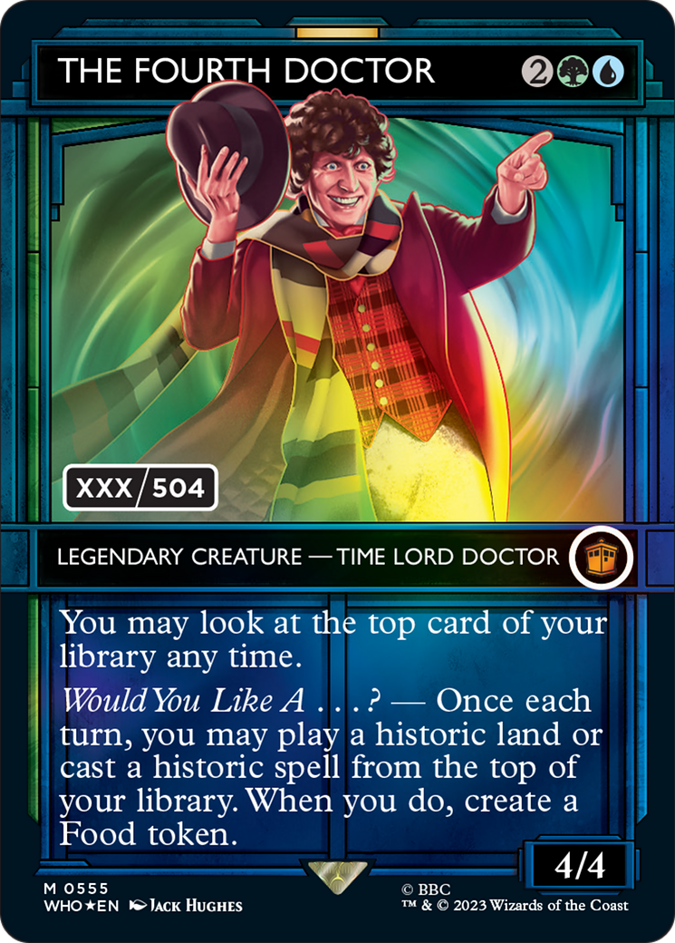 Image of The Fourth Doctor (Serial Numbered) (WHO-555) - Doctor Who: (Showcase) (Borderless) Foil
