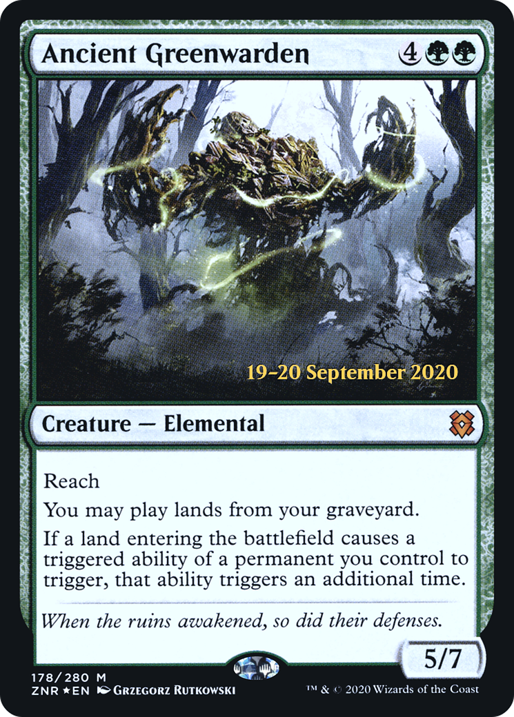 Image of Ancient Greenwarden (PRE-178) - Zendikar Rising Promos Foil