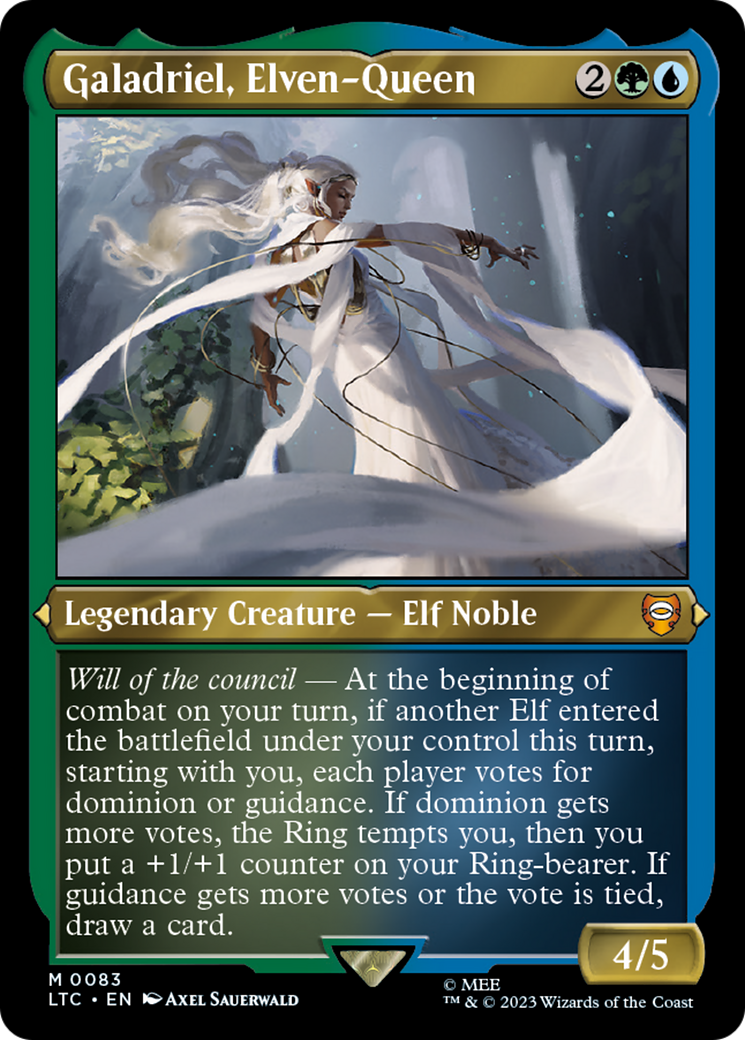 Image of Galadriel, Elven-Queen (Display Commander) - Thick Stock (LTC-083) - Tales of Middle-earth Commander Foil