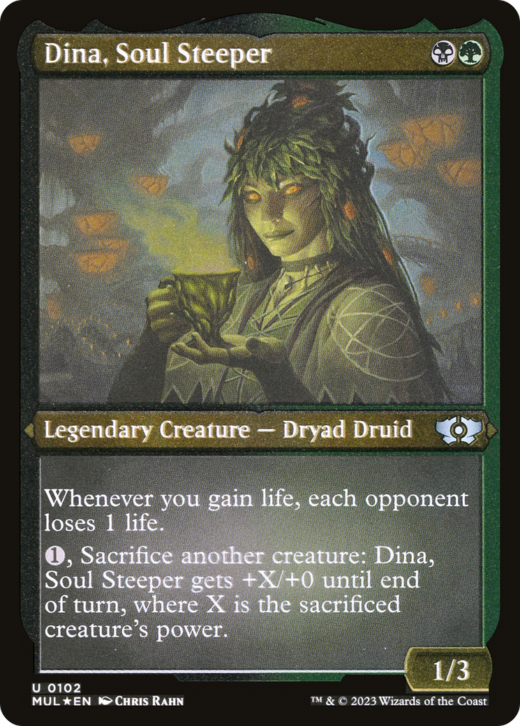 Image of Dina, Soul Steeper (Foil Etched) (MUL-102) - Multiverse Legends Foil
