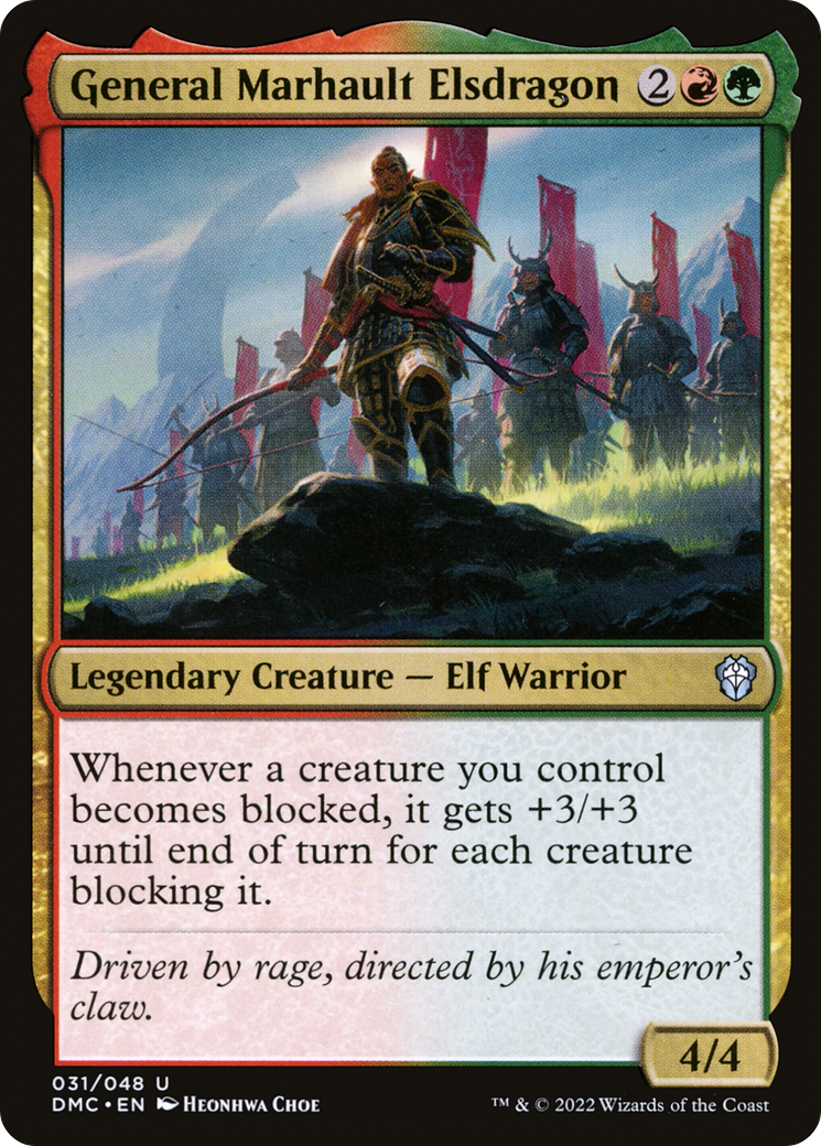 Image of General Marhault Elsdragon (DMC-031) - Dominaria United Commander Foil