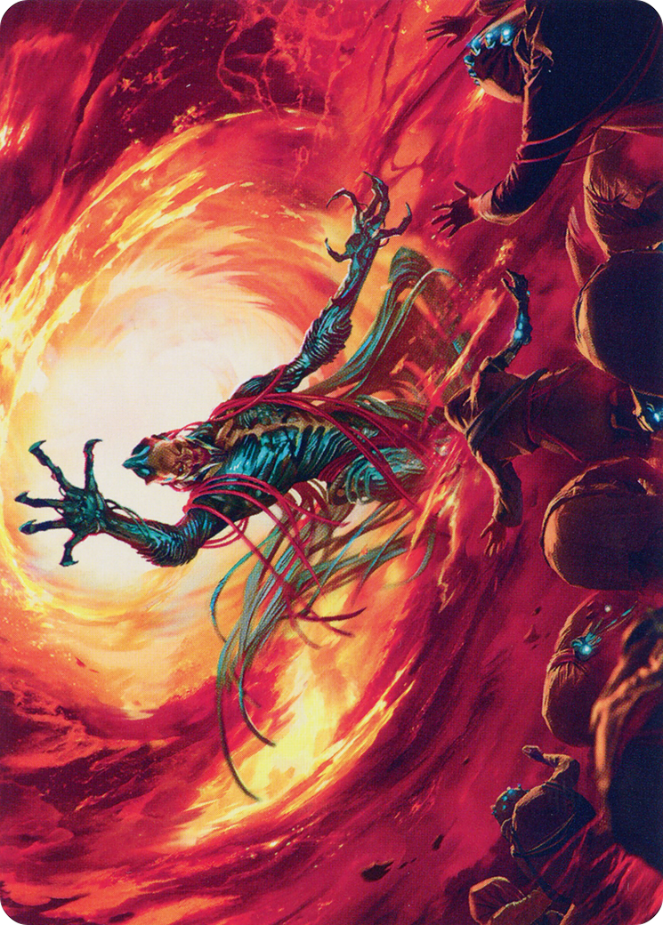 Image of Gix, Yawgmoth Praetor // Gix, Yawgmoth Praetor (ABRO-016) - The Brothers' War Art Series (Borderless) Foil