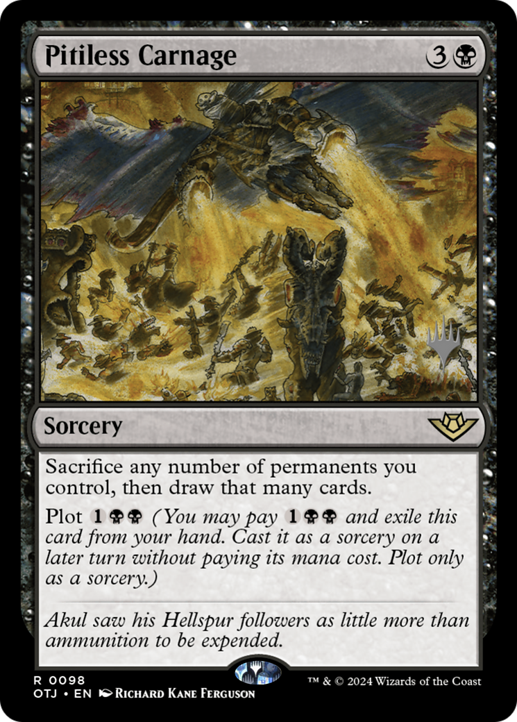 Image of Pitiless Carnage (PPOTJ-098) - Outlaws of Thunder Junction Promos