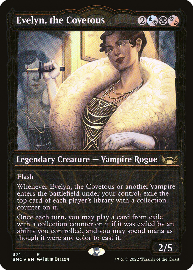 Image of Evelyn, the Covetous (Gilded Foil) (SNC-371) - Streets of New Capenna: (Showcase) Foil