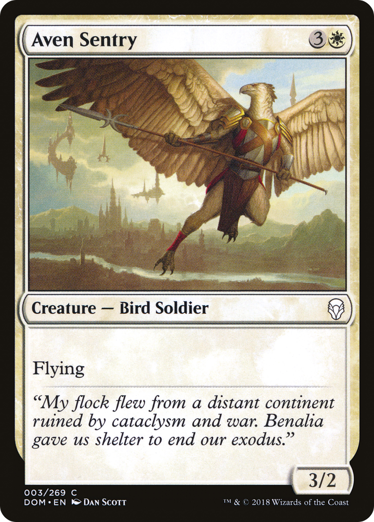Image of Aven Sentry (DOM-003) - Dominaria Foil