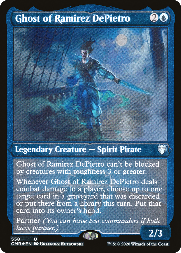 Image of Ghost of Ramirez DePietro (Foil Etched) (CMR-558) - Commander Legends Foil