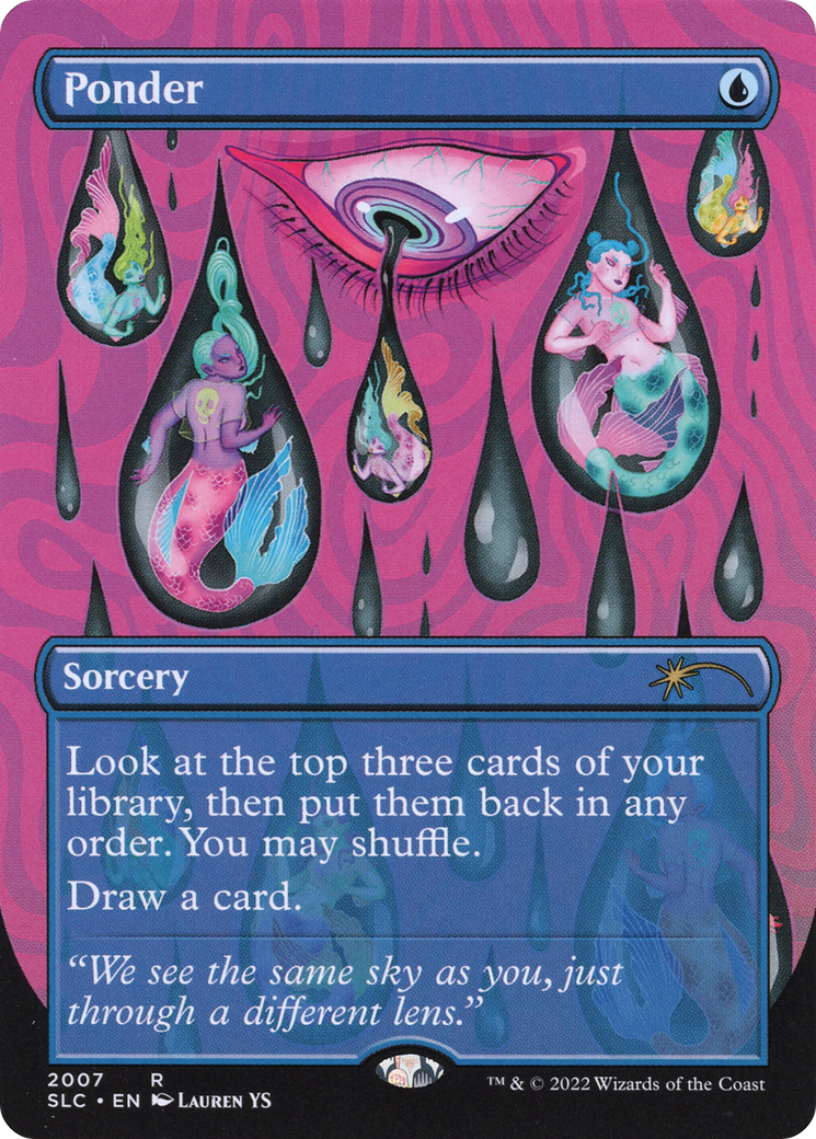 Image of Ponder (SLC-2007) - Secret Lair Countdown Kit (Borderless) Foil