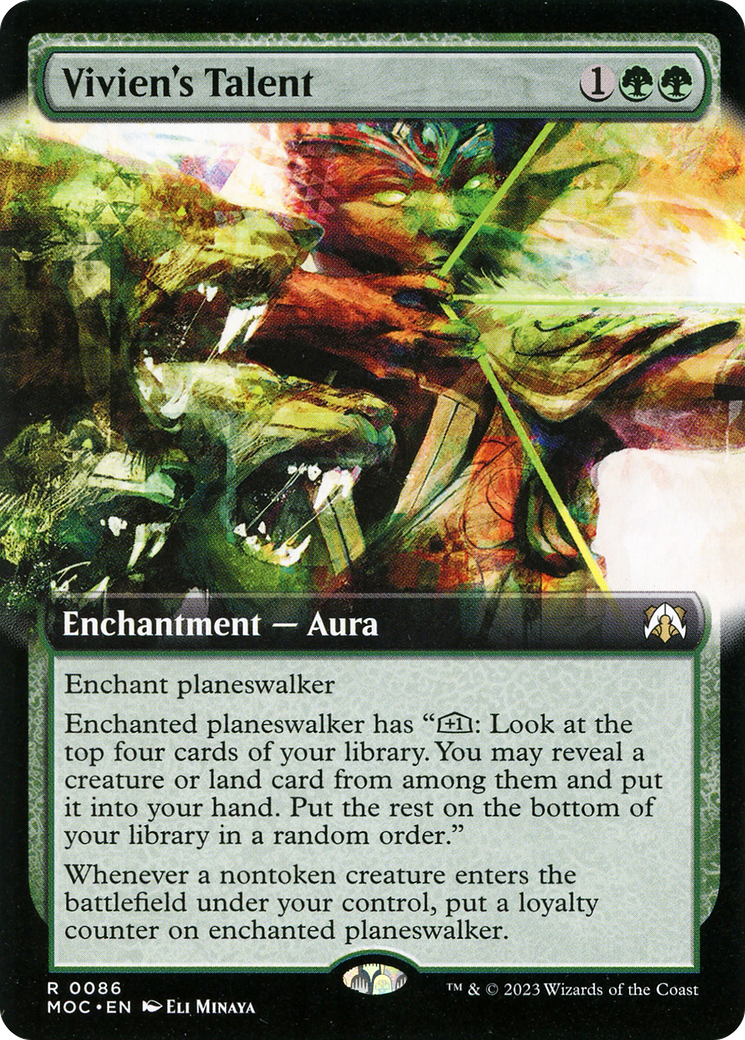 Image of Vivien's Talent (Extended Art) (MOC-086) - March of the Machine Commander: (Extended Art) Foil