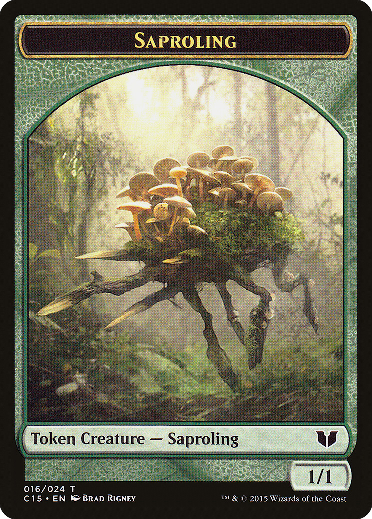 Image of Saproling // Spider Double-Sided Token (C15-016) - Commander 2015 Tokens