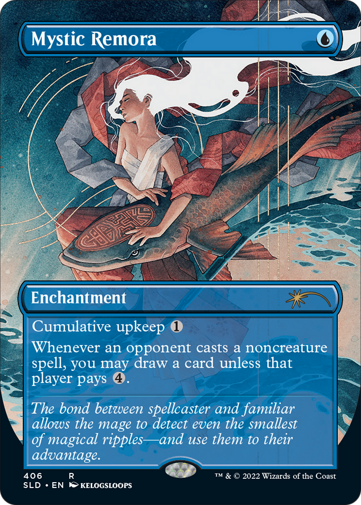 Image of Mystic Remora (Borderless) (SLD-406) - Secret Lair Drop (Borderless) Foil