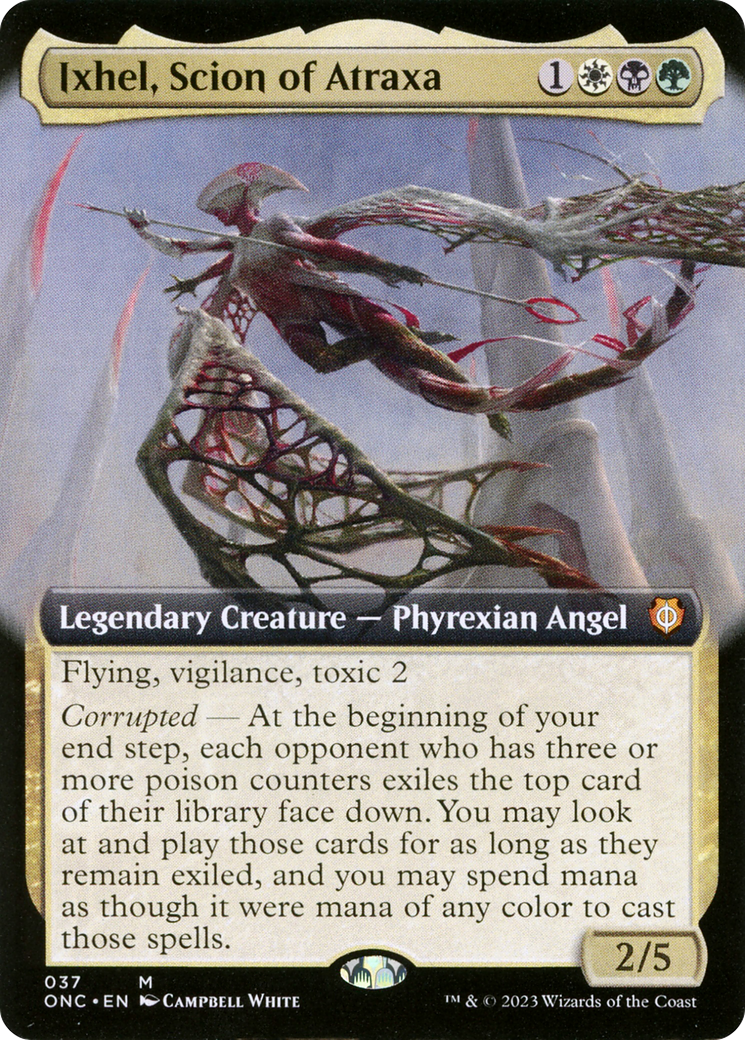 Image of Ixhel, Scion of Atraxa (Extended Art) (ONC-037) - Phyrexia: All Will Be One Commander: (Extended Art) Foil