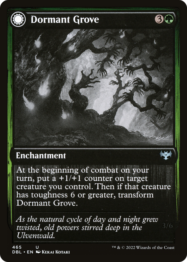 Image of Dormant Grove (DBL-465) - Innistrad: Double Feature: (Double Faced Transform) Foil
