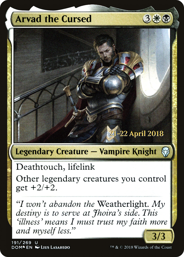 Image of Arvad the Cursed (PRE-191S) - Dominaria Promos Foil