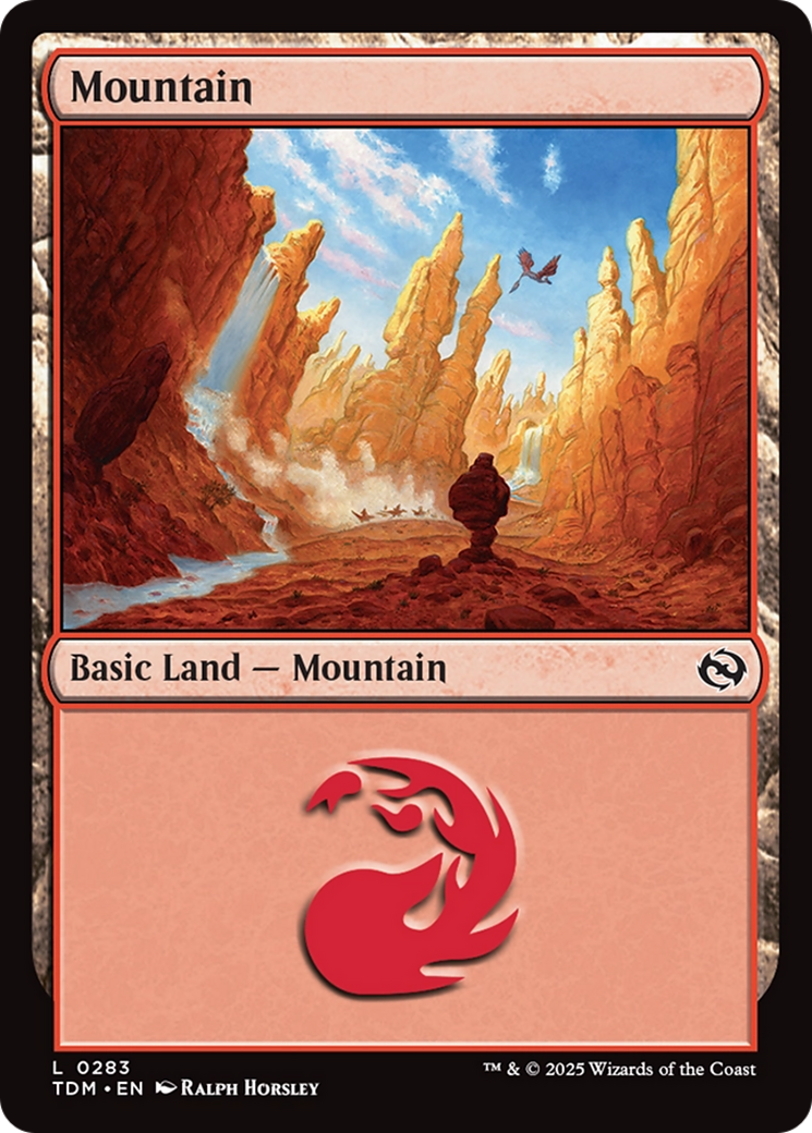 Image of Mountain (0283) (TDM-283) - Tarkir: Dragonstorm Foil