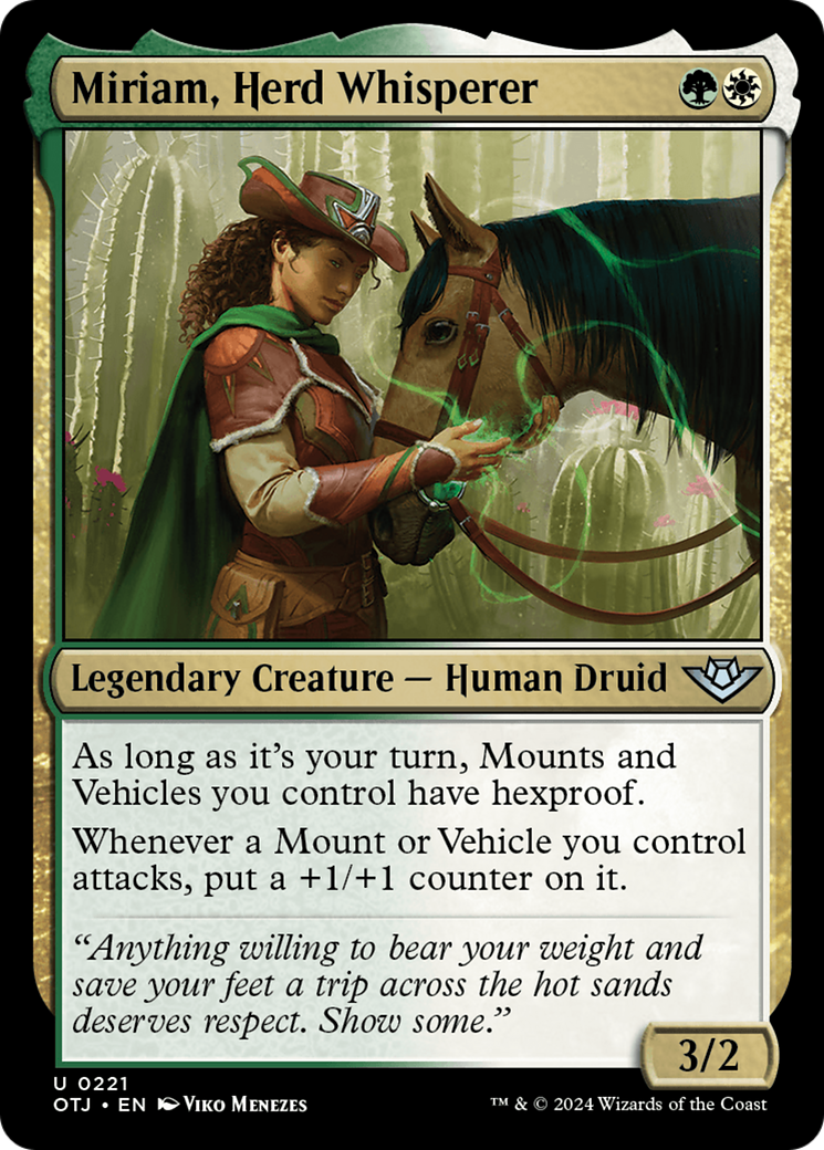 Image of Miriam, Herd Whisperer (OTJ-221) - Outlaws of Thunder Junction Foil