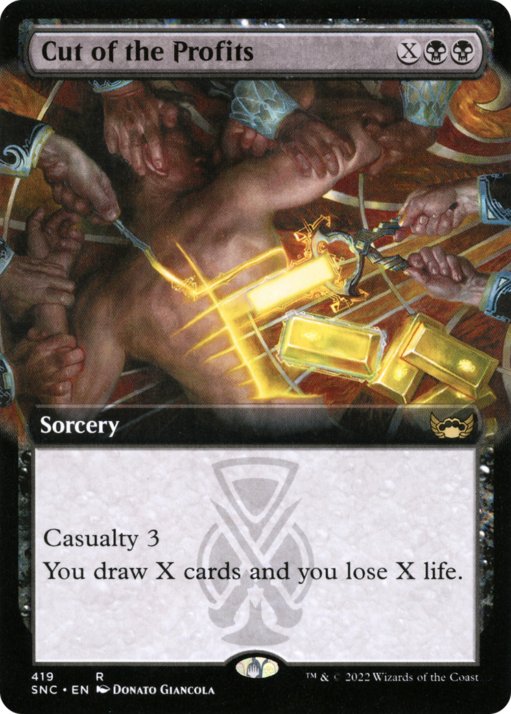 Image of Cut of the Profits (Extended Art) (SNC-419) - Streets of New Capenna: (Extended Art) Foil