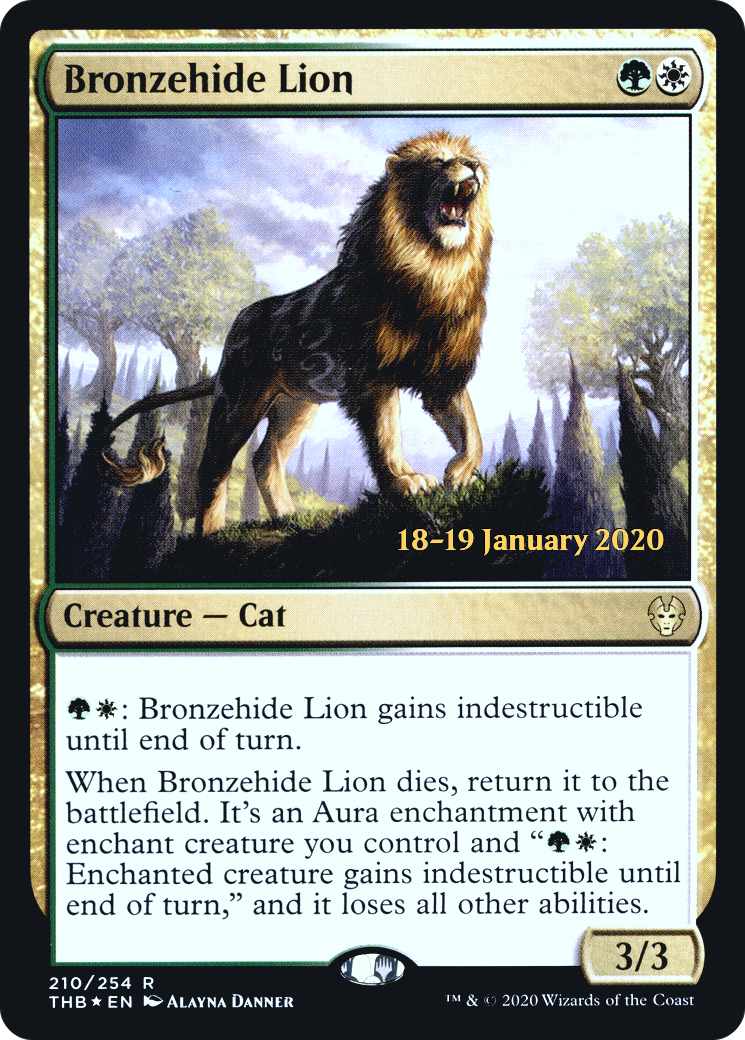 Image of Bronzehide Lion (PRE-210S) - Theros Beyond Death Promos Foil
