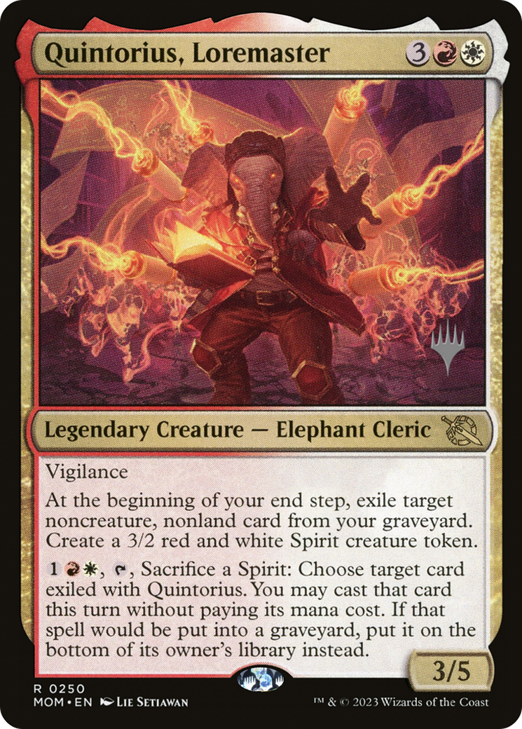 Image of Quintorius, Loremaster (PPMOM-250) - March of the Machine Promos Foil