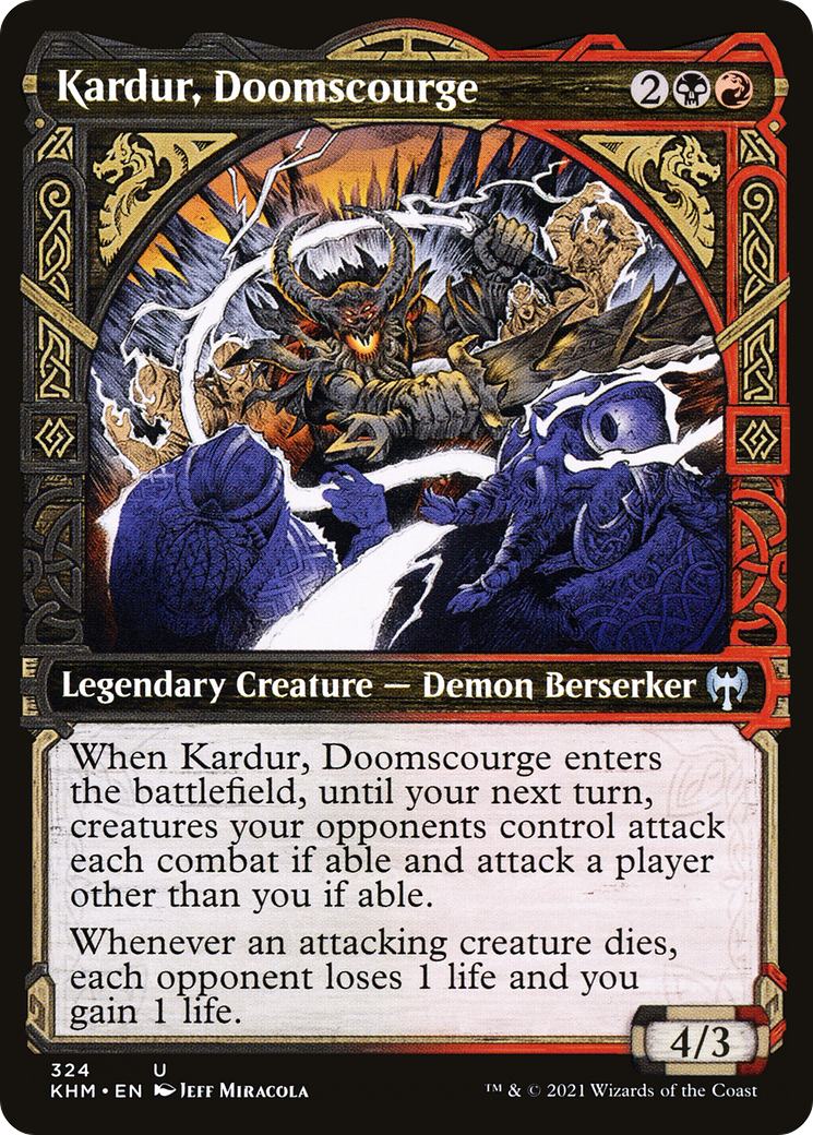 Image of Kardur, Doomscourge (Showcase) (KHM-324) - Kaldheim: (Showcase) Foil