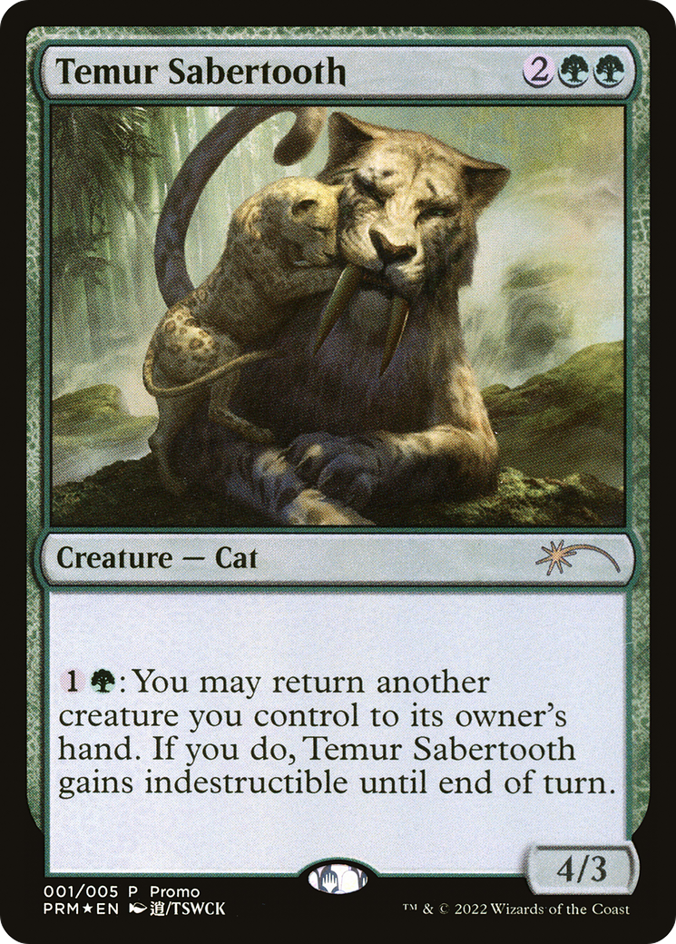 Image of Temur Sabertooth (UMP-001) - Year of the Tiger 2022 Foil