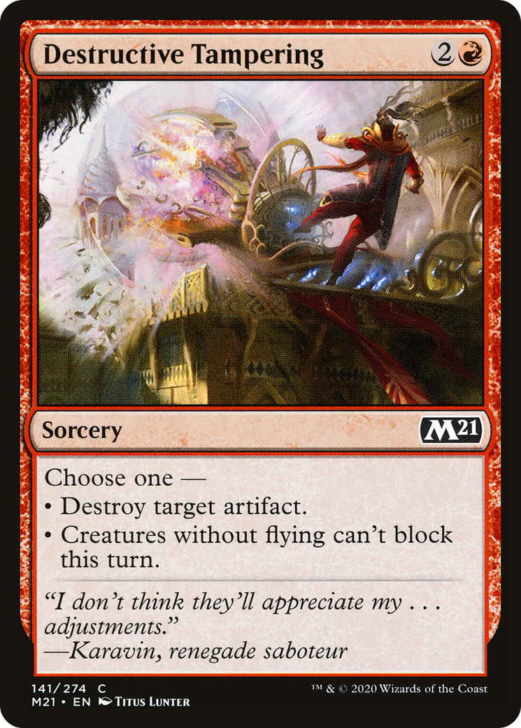 Image of Destructive Tampering (M21-141) - Core Set 2021 Foil