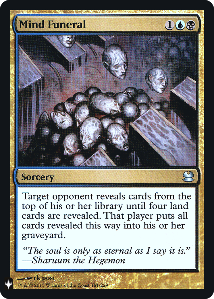 Image of Mind Funeral (LIST-MMA-181) - The List Foil