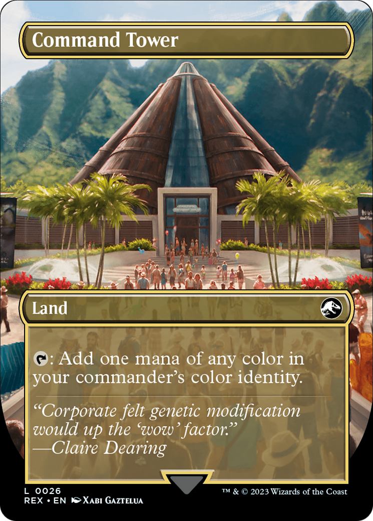 Image of Command Tower (Borderless) (REX-026) - Jurassic World Collection (Borderless) Foil