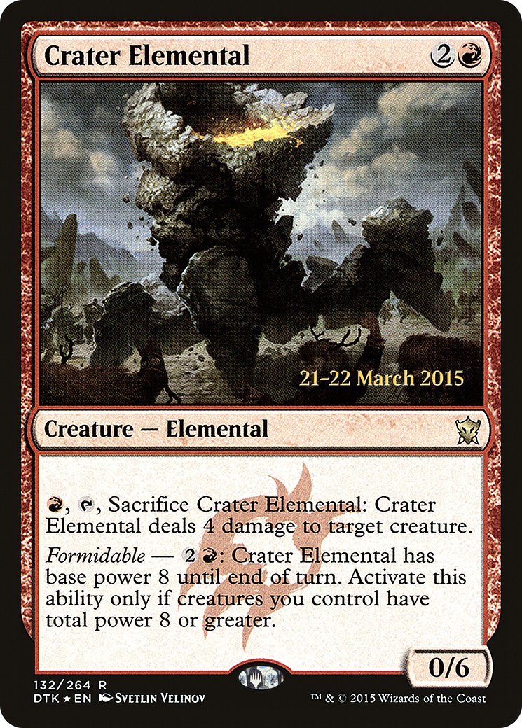 Image of Crater Elemental (PRE-132) - Dragons of Tarkir Promos Foil