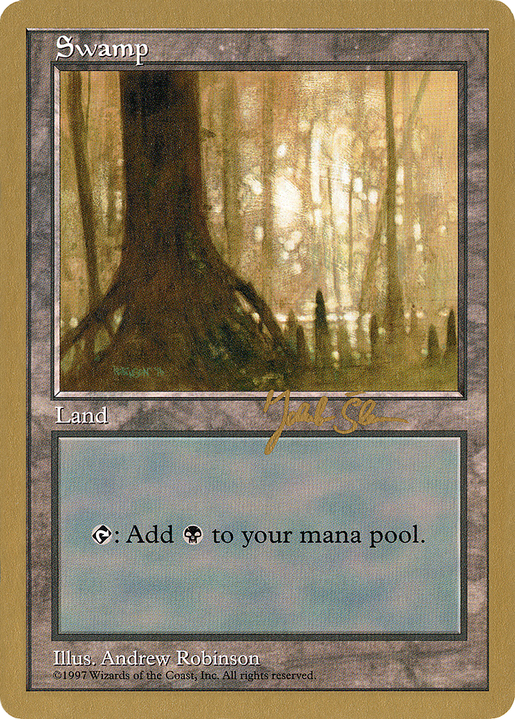 Image of Swamp (445) - 1997 Jakub Slemr (5ED) (WCD-) - World Championship Decks 1997