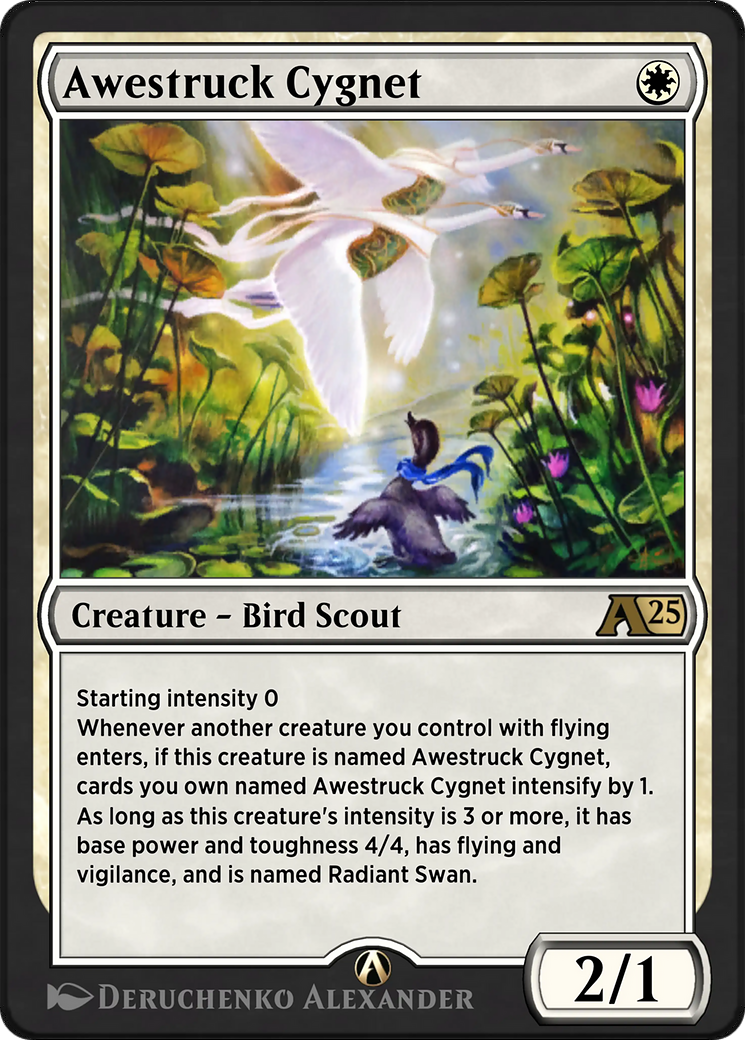 Image of Awestruck Cygnet (YBLB-001) - Alchemy: Bloomburrow
