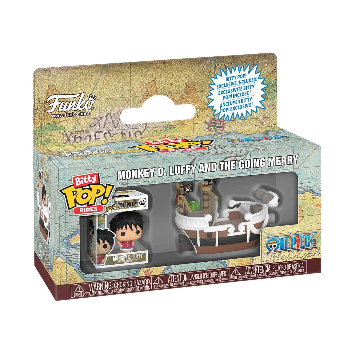 Image of One Piece Monkey D. Luffy with Going Merry Funko Bitty Pop! Ride